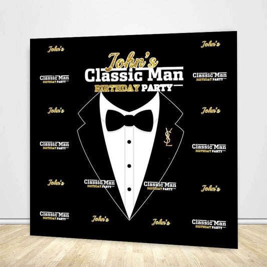 Classic Man Theme Birthday Party Backdrop-ubackdrop