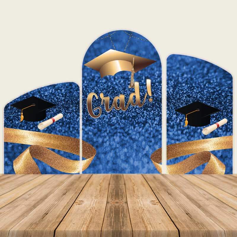 Congratulation Grad Chiara Arched Wall Covers-ubackdrop