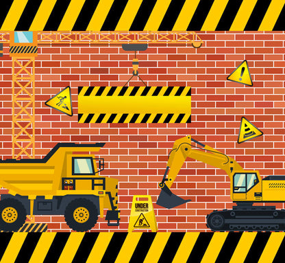 Construction Truck Boy Birthday Party Backdrop-ubackdrop