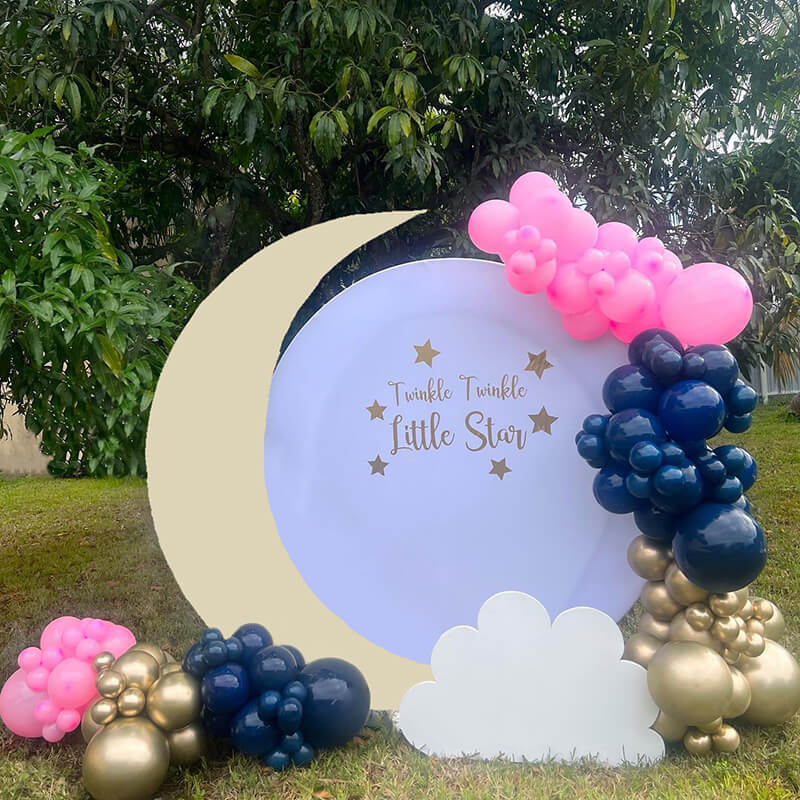 6.5ft Portable Crescent Moon Shape Stand for Baby Showers & Birthday & Wedding Events-ubackdrop