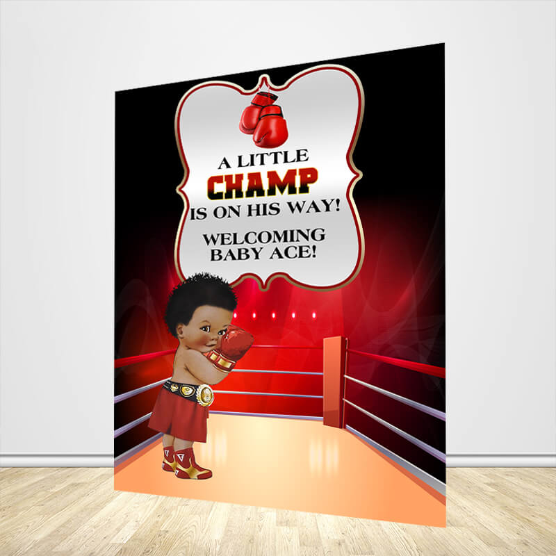 Custom Boxing Baby Shower Backdrop-ubackdrop