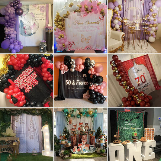 Custom Fabric Backdrop for Birthday&Baby Shower&Wedding& Any Event Decorations-ubackdrop