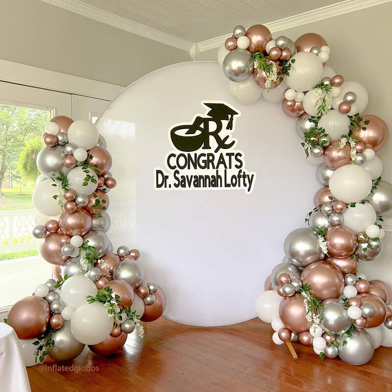 Custom White Round Fabric Backdrop Pure Color-ubackdrop