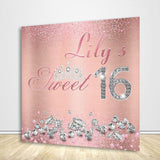 Customized Sweet 16 Backdrop