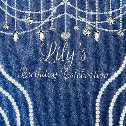 Denim Diamonds and Pearls Backdrop-ubackdrop