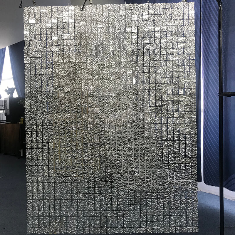 Diamond Silver Shimmer Wall Panels-ubackdrop