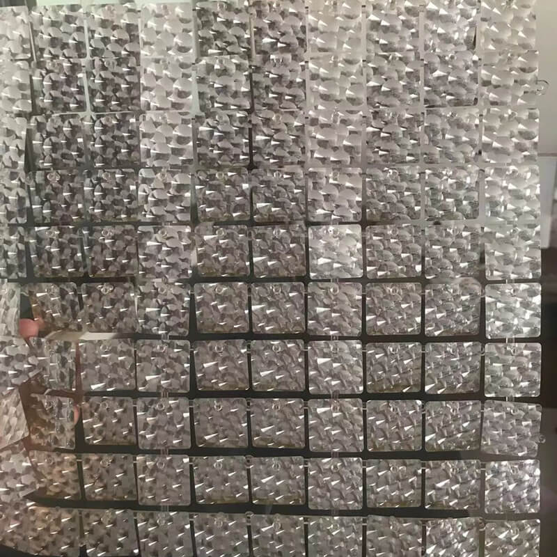 Diamond Silver Shimmer Wall Panels-ubackdrop
