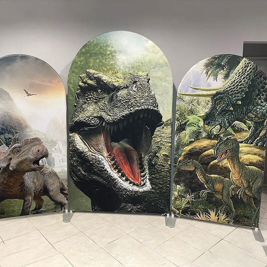 Dinosaur Birthday Chiara Arch Backdrop Cover-ubackdrop