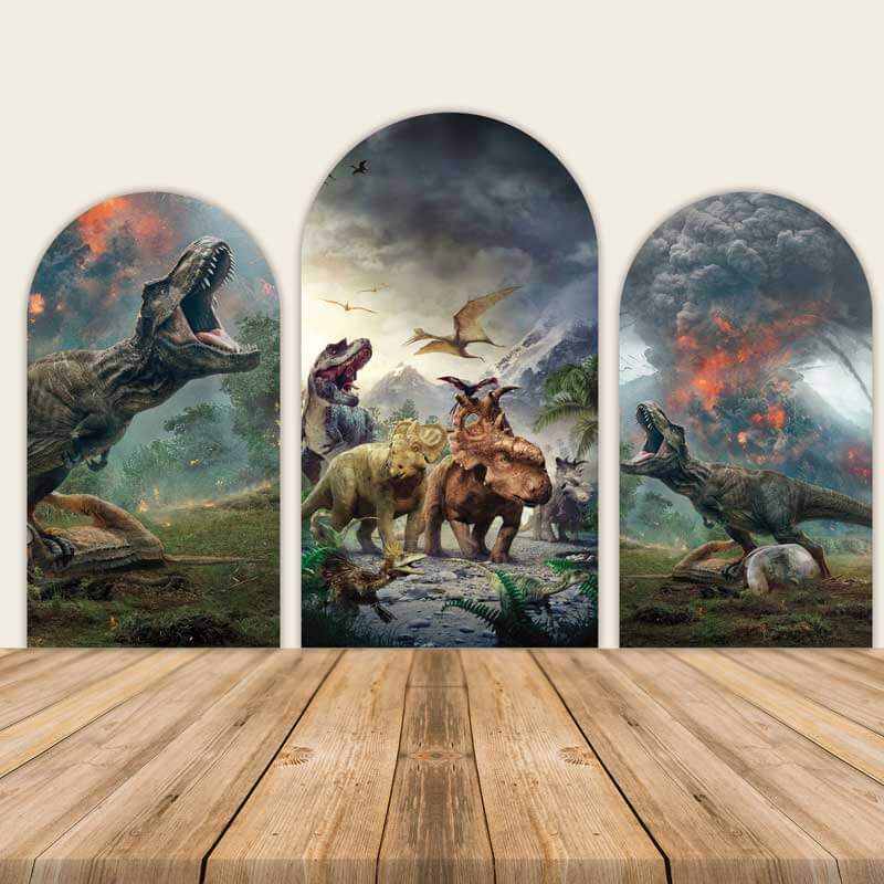 Dinosaur Theme Chiara Arch Wall Cover-ubackdrop
