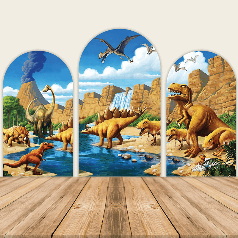 Dinosaur Theme Chiara Backdrop Arched Wall Covers ONLY-ubackdrop