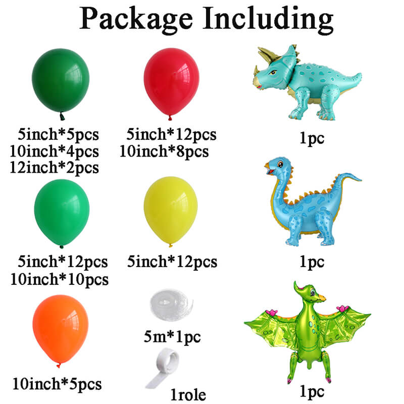 Dinosaur Birthday Balloon Garland Arch Kit-ubackdrop