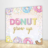 Donut Grow Up Birthday Backdrop Sweet Donuts