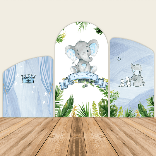 Elephant Theme Chiara Backdrop Arched Wall Covers ONLY-ubackdrop