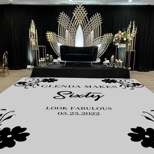 Fabulous 60th Birthday Floor Decal-ubackdrop