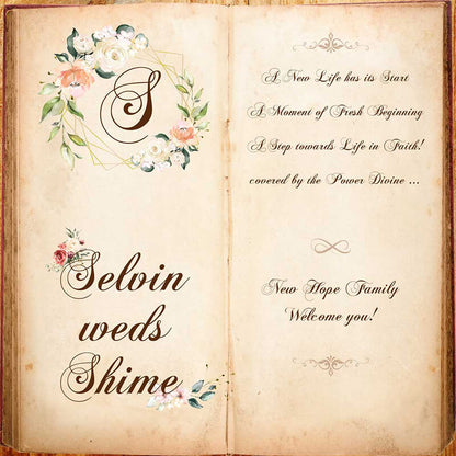 Fairytale Wedding Book Backdrop-ubackdrop