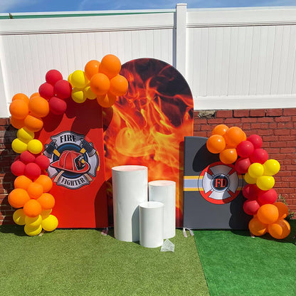 Fire Theme Chiara Backdrop Arched Wall Covers ONLY-ubackdrop