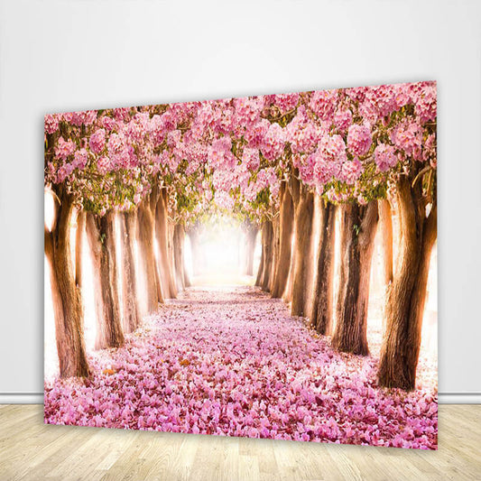Floral Backdrop Wedding Flower Pink Autumn Backdrop-ubackdrop