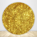 Glitter Gold Circle Backdrop Cover