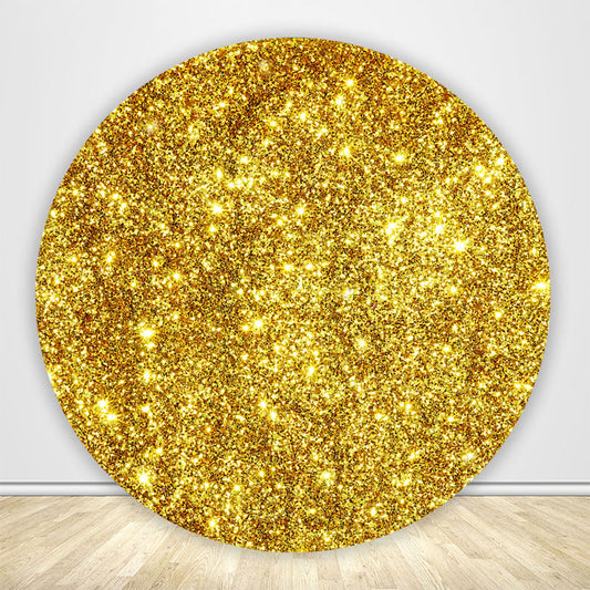Glitter Gold Circle Backdrop Cover-ubackdrop