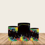 Glow Neon Birthday Plinth Cover Printed Fabric Pedestal Cover