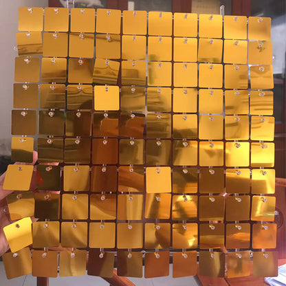 Gold Shimmer Wall Panels – Easy Setup Wedding/Event/Theme Party Decorations-ubackdrop