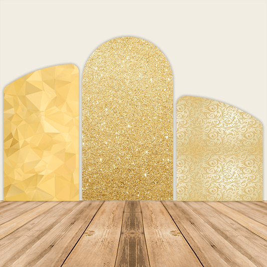 Gold Theme Chiara Backdrop Arched Wall Covers ONLY-ubackdrop