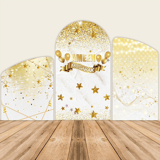 Gold White Theme Chiara Backdrop-ubackdrop