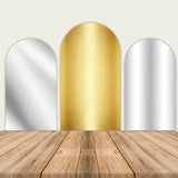 Gold and Silver Chiara Arch Backdrop Covers