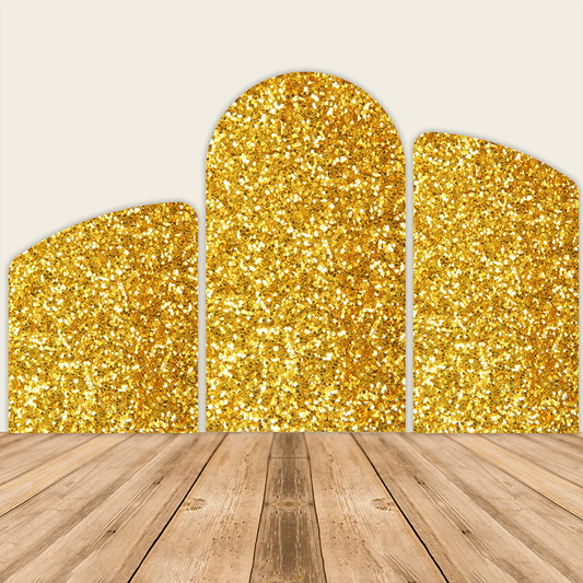 Golden Birthday Party Decoration Chiara Backdrop Arched Wall Covers ONLY-ubackdrop