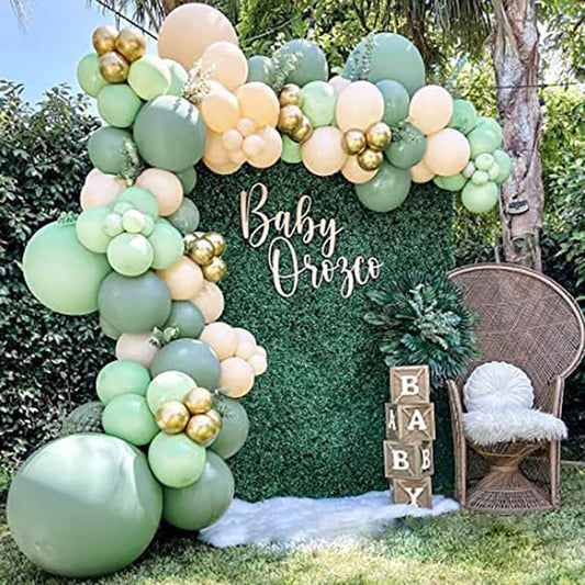 Greenery Baby Shower Balloon Garland Arch Kit-ubackdrop