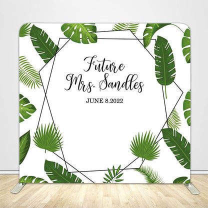 Greenery Bridal Shower Tension Fabric Backdrop-ubackdrop