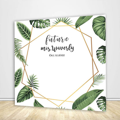 Greenery Wedding Backdrop Printed Fabric Backdrop, Engagement Party Personalized Backdrop-ubackdrop