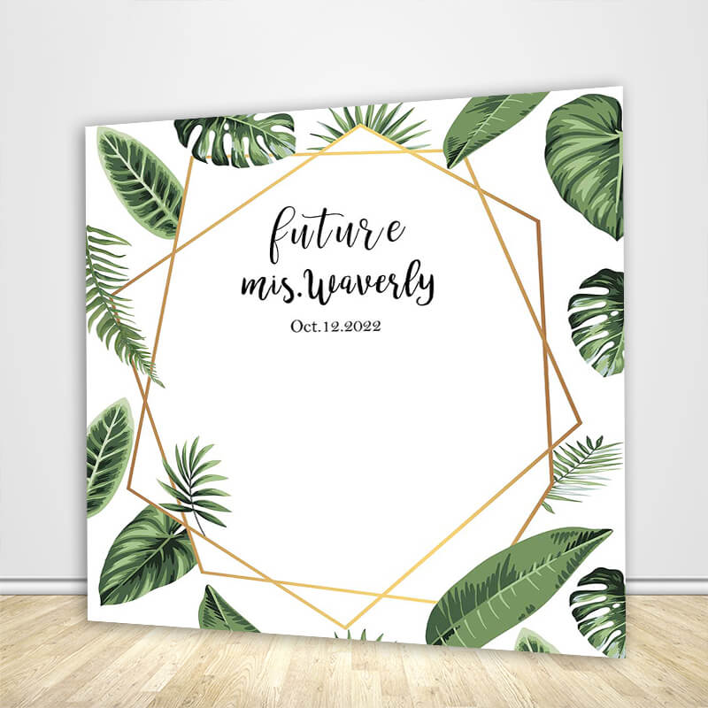 Greenery Wedding Backdrop Printed Fabric Backdrop, Engagement Party Personalized Backdrop-ubackdrop