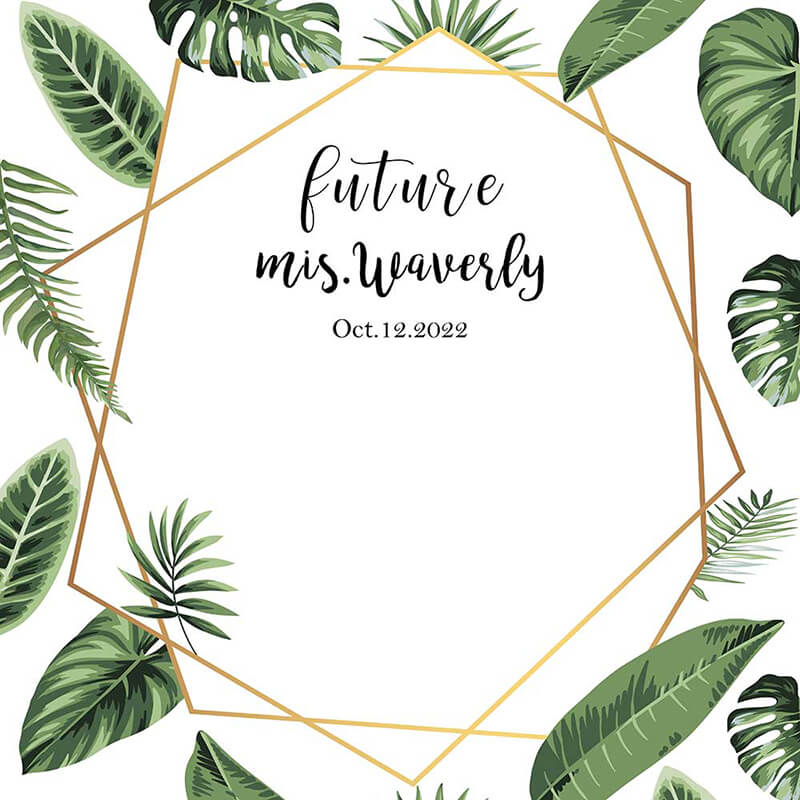 Greenery Wedding Backdrop Printed Fabric Backdrop, Engagement Party Personalized Backdrop-ubackdrop