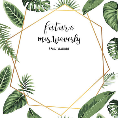 Greenery Wedding Backdrop Printed Fabric Backdrop, Engagement Party Personalized Backdrop-ubackdrop