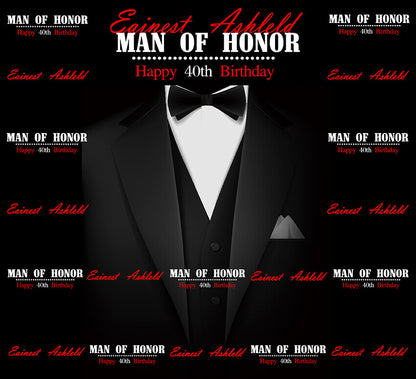 40th Birthday Ideas for Men/Husband, Man Of Honor Backdrop-ubackdrop