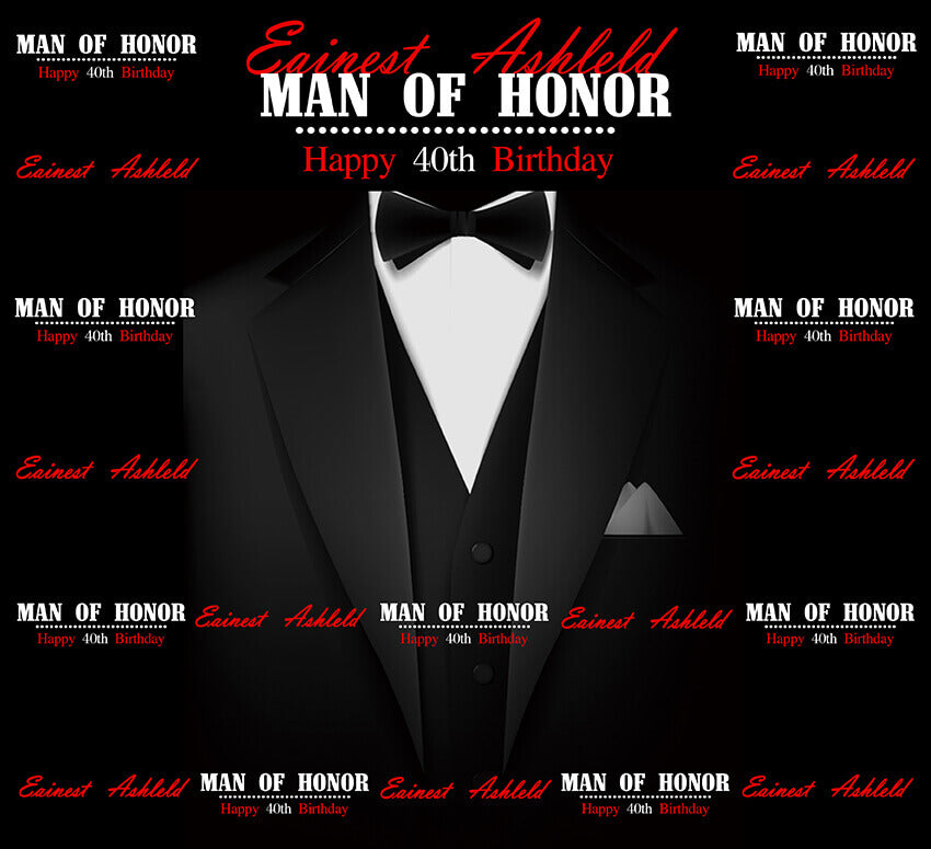 40th Birthday Ideas for Men/Husband, Man Of Honor Backdrop-ubackdrop