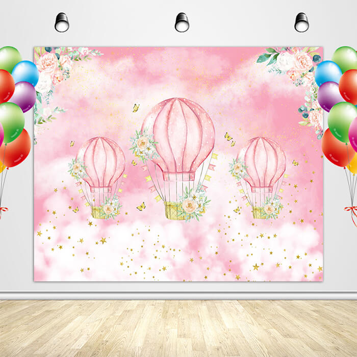 Hot Air Balloon Backdrop - Kids' Birthday Backdrop Ideas-ubackdrop