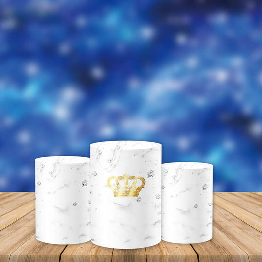 White Utility Pedestal Covers Plinth Cover Printed Fabric Pedestal Cover-ubackdrop