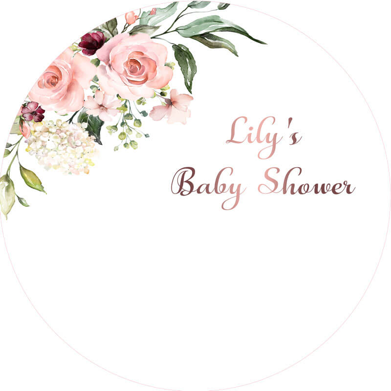 Floral Baby Shower Round Backdrop Circle Wedding Backdrop Decoration Ideas-ubackdrop