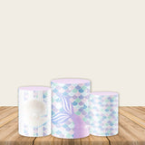Mermaid Theme Pedestal Covers Plinth Cover Printed Fabric Pedestal Cover