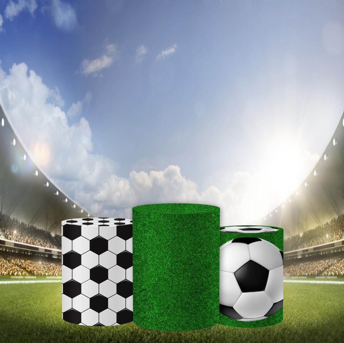 Football Pedestal Covers Plinth Cover Printed Fabric Pedestal Cover-ubackdrop