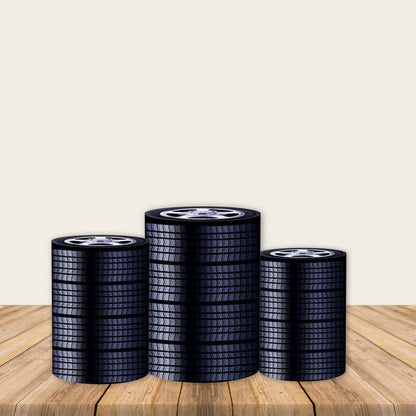 Wheels Pedestal Covers Plinth Cover Printed Fabric Cylinder Cover-ubackdrop