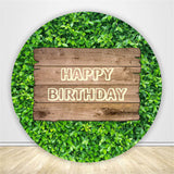 Hedge Wood Round Backdrop