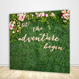 Let The Adventure Begin Greenery Wedding Backdrop