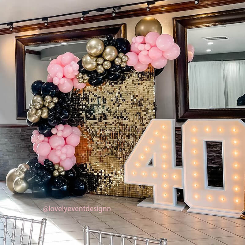 Light Gold Shimmer Wall Panels – Easy Setup Wedding/Event/Theme Party Decorations-ubackdrop