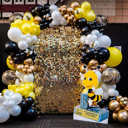 Light Gold Shimmer Wall Panels – Easy Setup Wedding/Event/Theme Party Decorations-ubackdrop