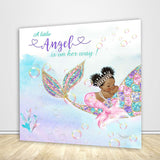 Little Mermaid Backdrop Mermaid Tail Baby Shower Decoration Banner - Designed, Printed & Shipped