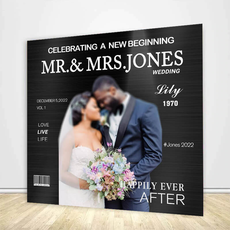 Customized Magazine Backdrop Custom Magazine Cover Wedding Photo Backdrop | Fabric – ubackdrop