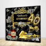 Male 40th Birthday Backdrop